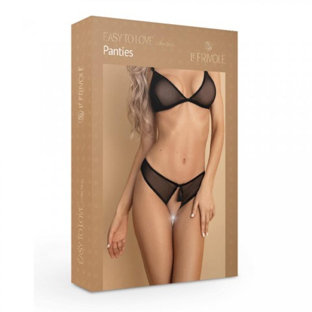 Трусики из мягкой сетки с доступом и манящей кисточкой Easy to love, XS/S, 40-42