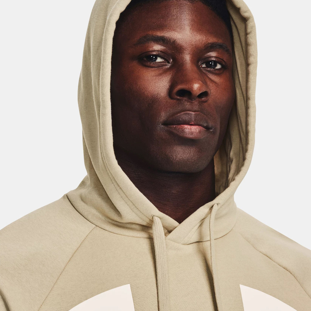 Мужская кофта теннисная Under Armour Rival Big Logo Hoody Men - Beige