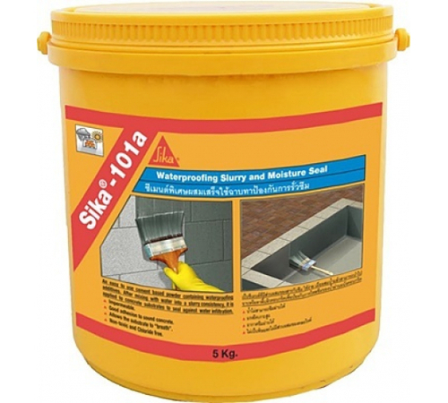 Гидроизоляция тонкослойная обмазочная на цементной основе 5кг Sika-101a