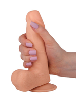 Гелевый фаллоимитатор-реалистик на присоске - 15,5 см. (Цвет: телесный)