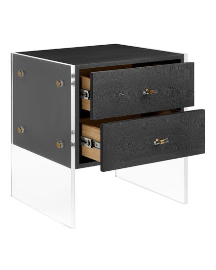 Тёмно-серая прикроватная тумба “Берк”