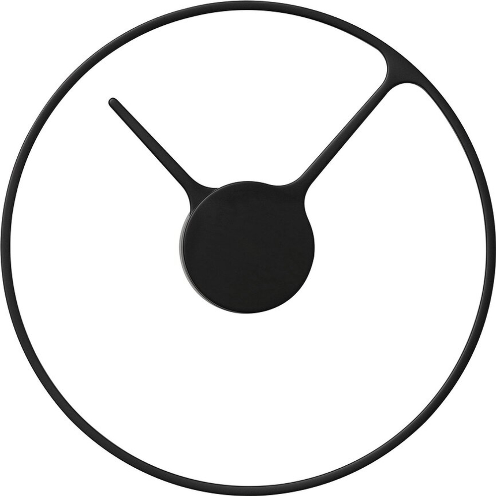 Настенные часы Stelton, алюминий, 30 см, чёрные