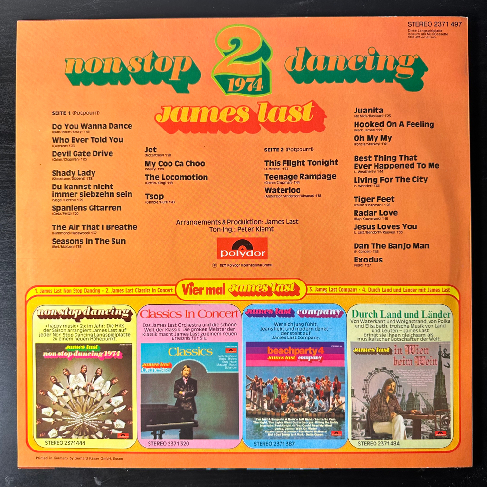 James Last ‎– Non Stop Dancing 1974 / 2 (Германия 1974г.)