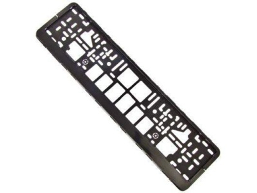 Рамка автомобильного номера пластик, черная NEW GALAXY ХХ