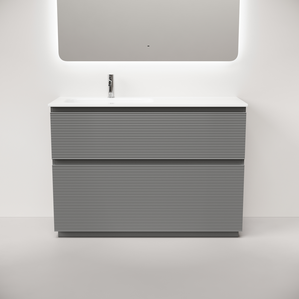 Тумба напольная Sancos Folk Floor левая 1190х445х850, c двумя ящиками оснащенными доводчиками, Ergraut soft, арт.FL120FLES