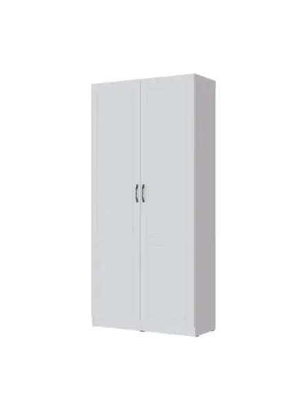 Шкаф распашной Апполия 2-х створчатый белый дуб