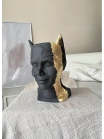 Кашпо Кошка Гипсовая голова Ваза скульптура горшок