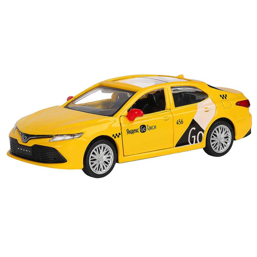 Яндекс GO Модель 1:43 Toyota Camry, желтый, инерция, откр. двери