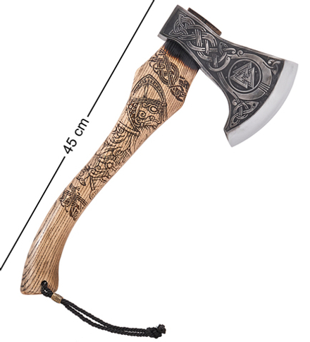 Секира Родослава TP-56 Топор большой с гравировкой «Валькнут»
