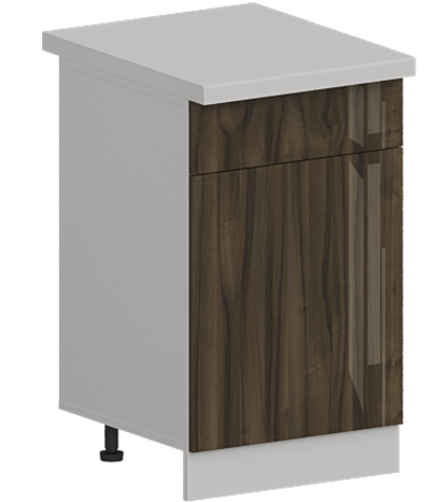 Кухня Модуль ШН1Я 500 Белый / Орех Миланский