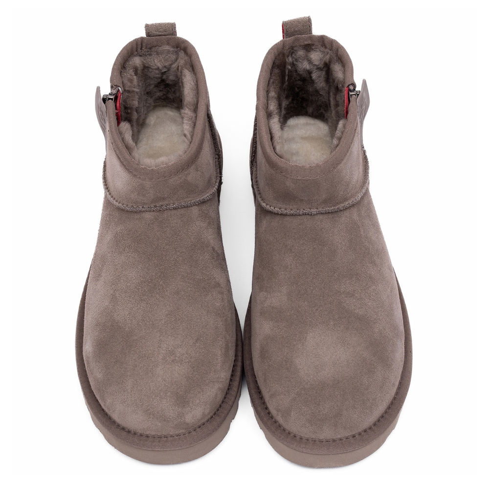 UGG Mens Classic Ultra Mini Zip Boot Smoke