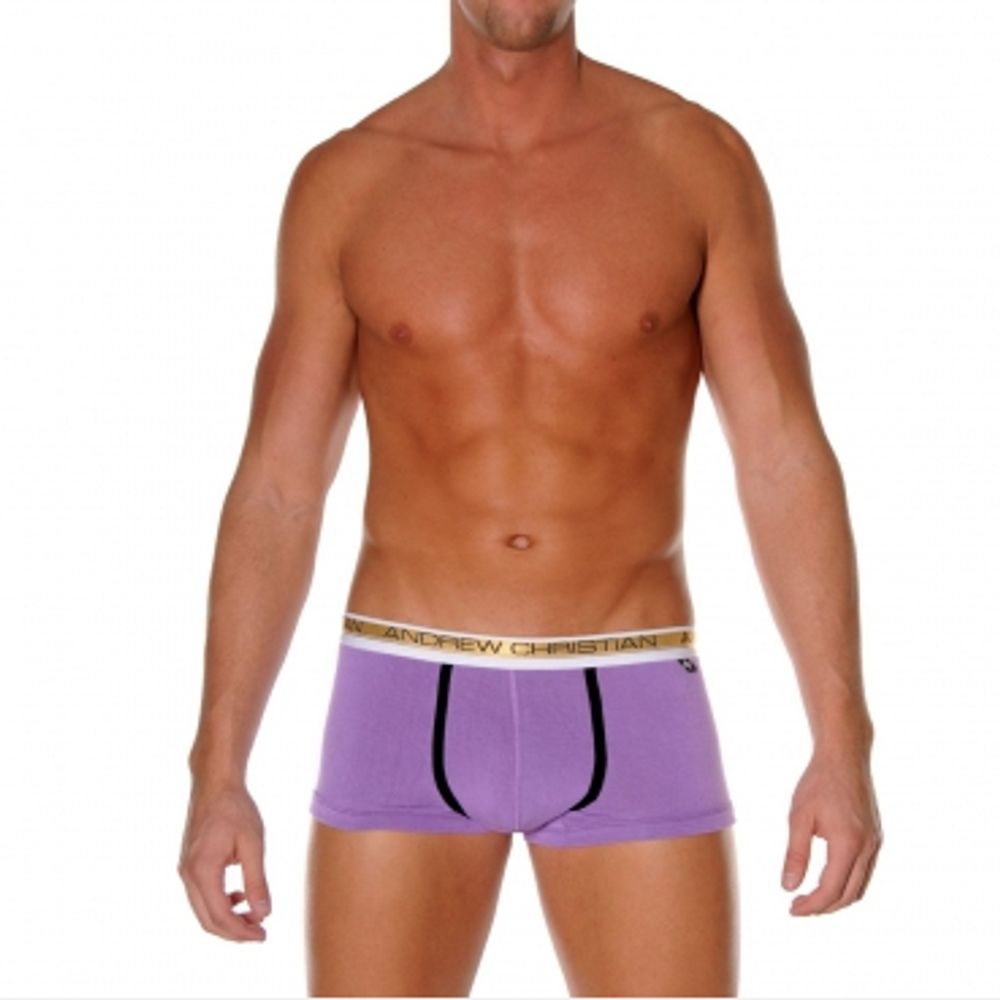 Мужские трусы боксеры фиолетовые Andrew Christian Slim Focus Boxer Purple 5071