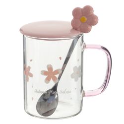 GAEM Кружка с крышкой и ложкой, 500 мл, L12 W8 H11 см, 4в.