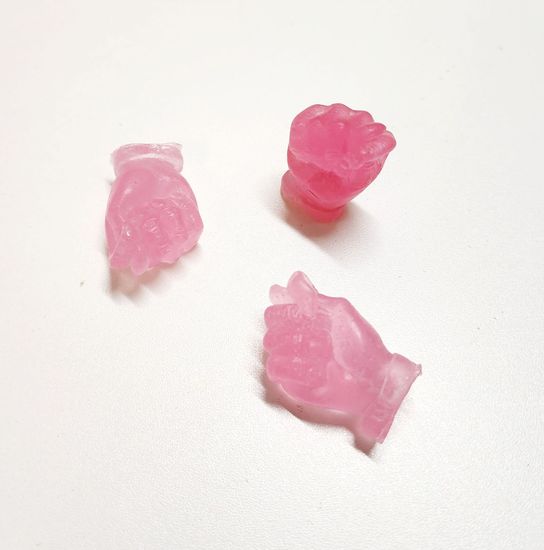 Набор сувенирного мыла розовое "Фиг", 3 штуки