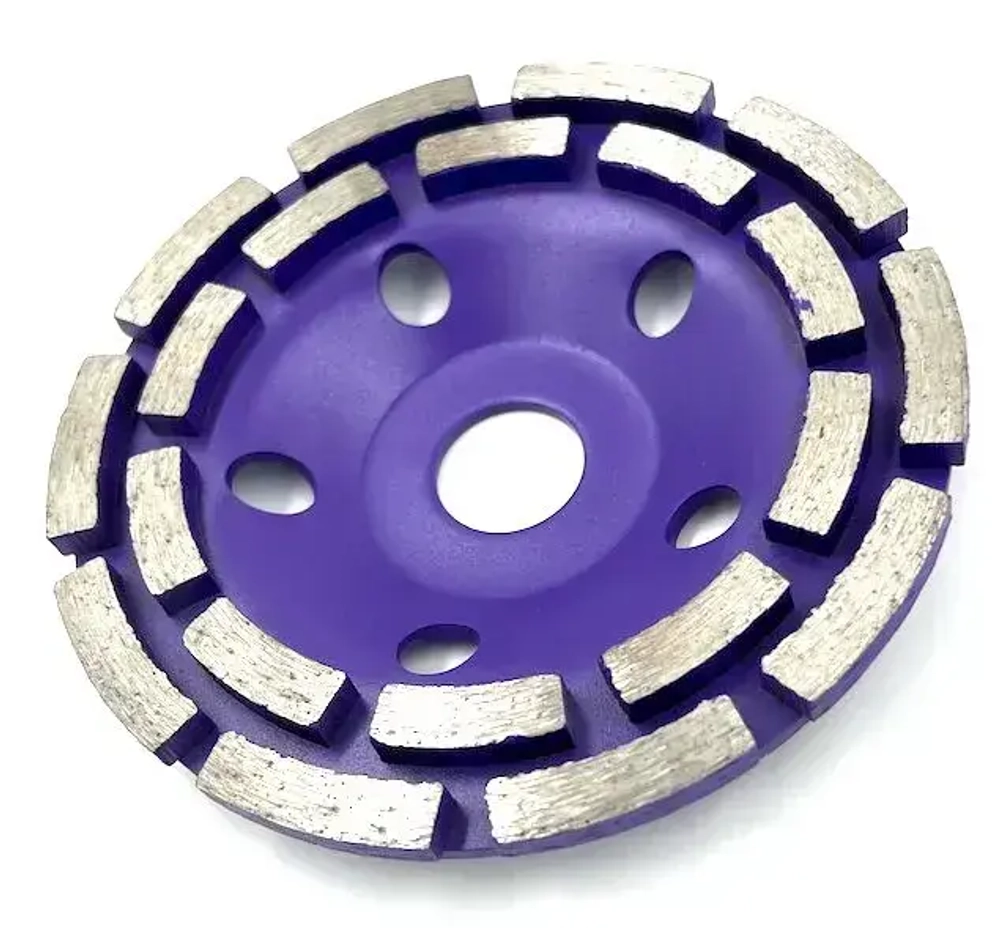Чашка алмазная зачистная двухрядная 125 мм по бетону TORGWIN круг шлифовальный