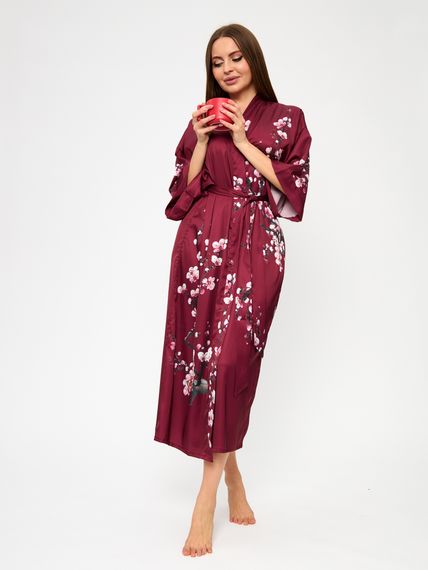 Халат женский шелковый Sakura