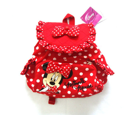 Рюкзак детский в горох с принтом Мини Мауса