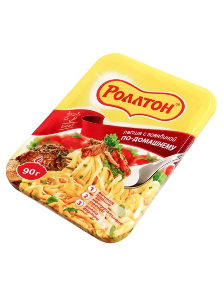 Лапша Роллтон С говядиной по-домашнему 90 г x 4 шт