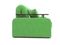 Диван Денвер 1,4 - Velutto 31 зеленый/ коричневая накладка