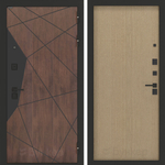 Входная дверь Бункер BN-14 - ДВП Венге светлый