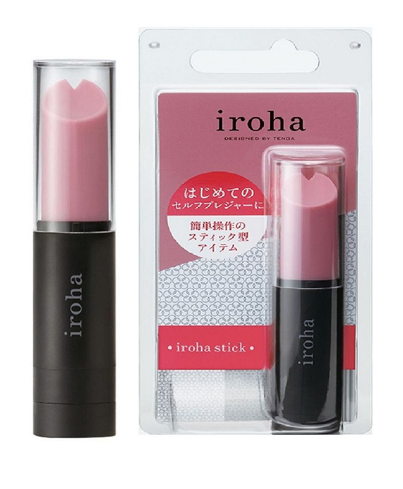 Минивибратор iroha stick розовый 9,5 см