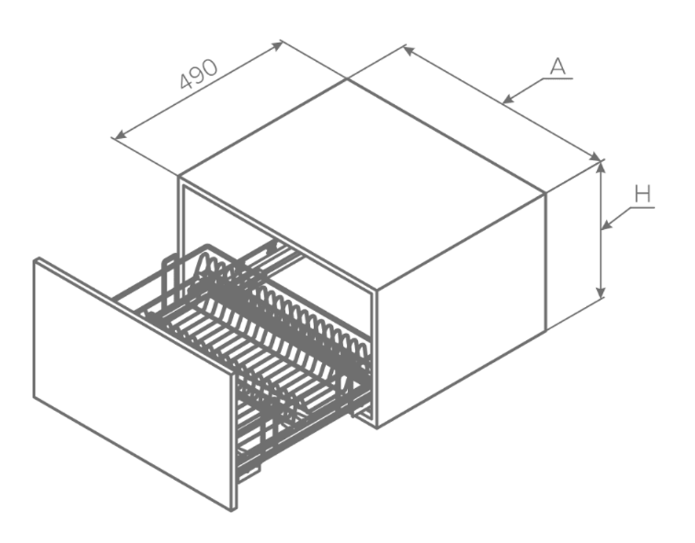 Сушка в нижнюю базу 450 хром с поддоном из нерж. стали