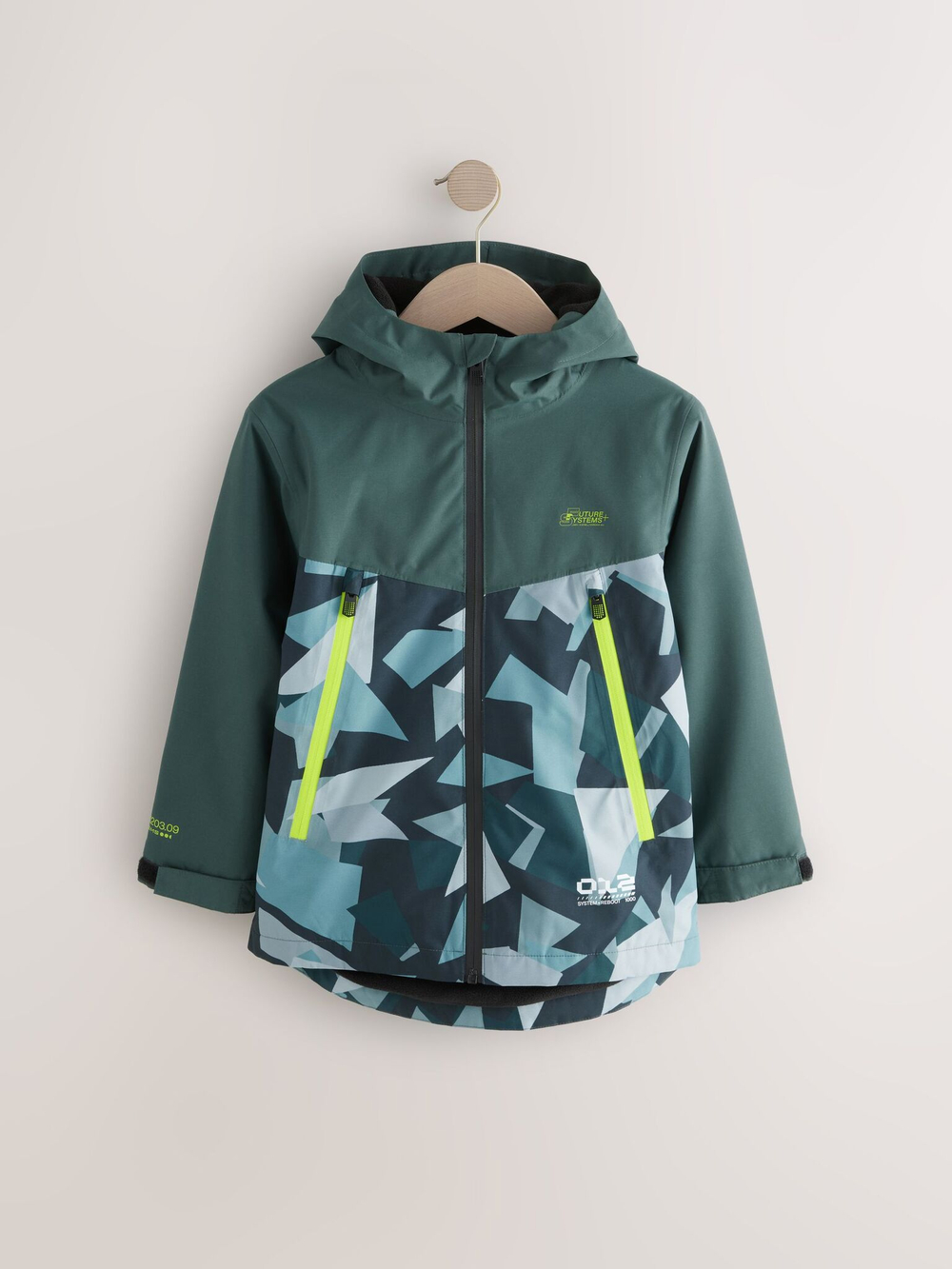 Куртка непромокаемая с флисовой подкладкой для мальчика Next Q61-575, Хаки