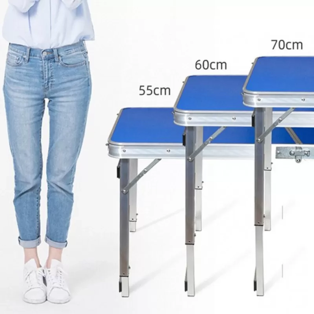 Набор складной мебели Bison A-4-60*120-BL (усиленный стол + 4 стула), 60х120см