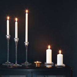 IKEA GLASIG  (ИКЕА ГЛАСИГ)  -  Подсвечник, прозрачное стекло, 10x10 см
