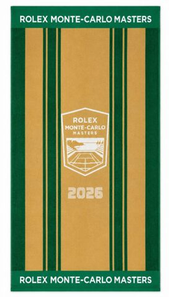 Полотенце теннисное Monte-Carlo Rolex Masters Jacquard Towel - green/gold