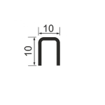 Фриз-С 10*10мм "HG" 3м Ral9005 черный муар сталь
