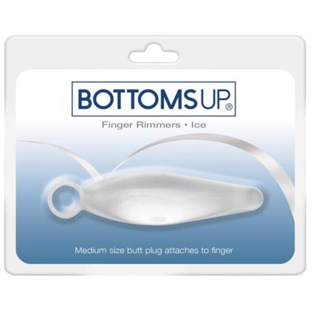 Небольшая анальная пробочка с кольцом Bottoms Up (Цвет: прозрачный)