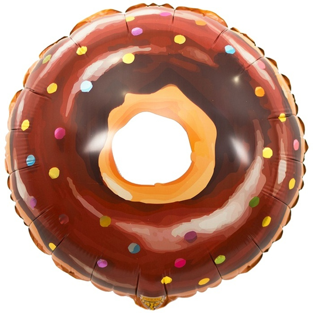 Шар Весёлая Затея круг 18" с рисунком Пончик в глазури #1202-2949