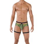 Мужские трусы брифы зеленые со змеиным принтом с поясом Pikante NEON BRIEF 051010