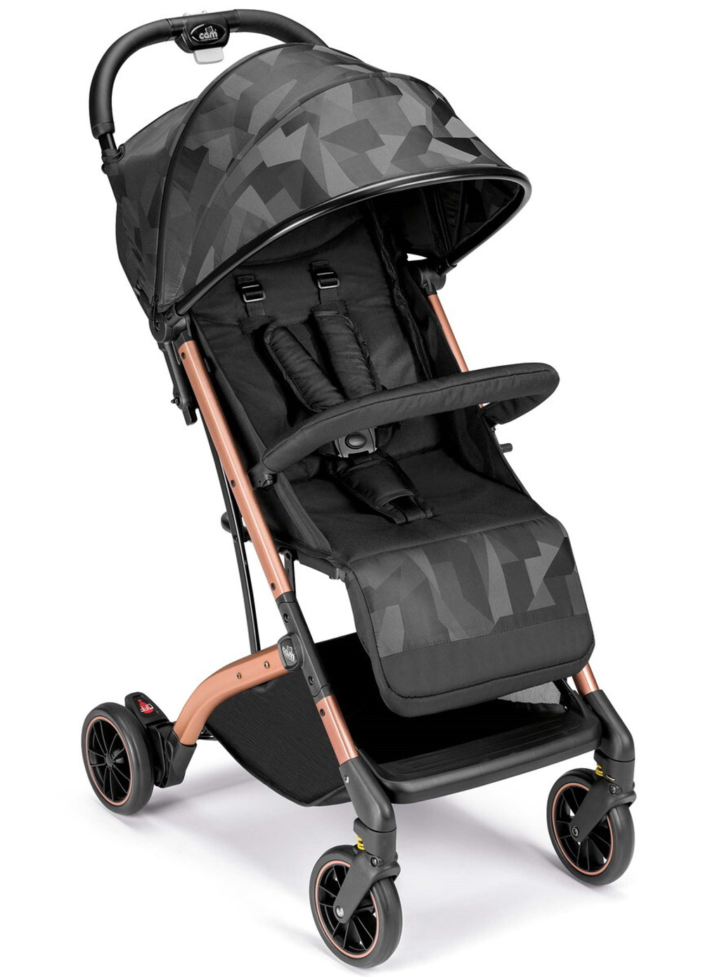 Прогулочная коляска Cam Compass 2.0 194 чёрный жаккард