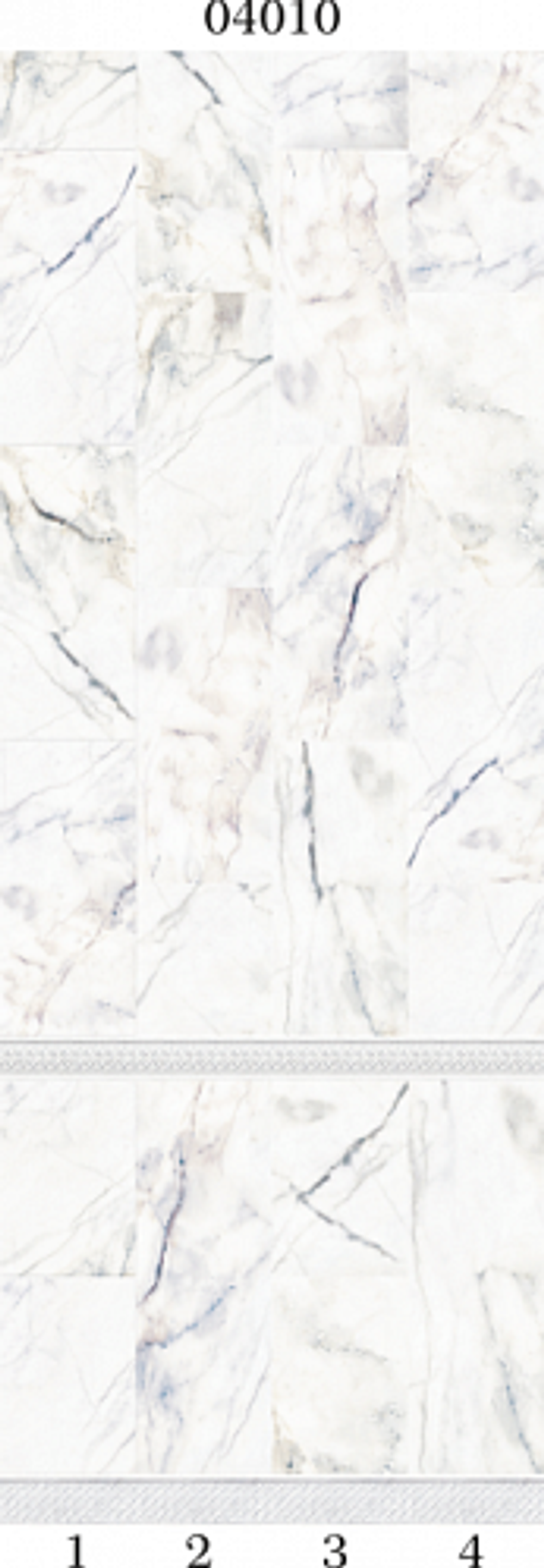 Панель ПВХ фотопечать 3D Panda Белый мрамор 2700х250 мм