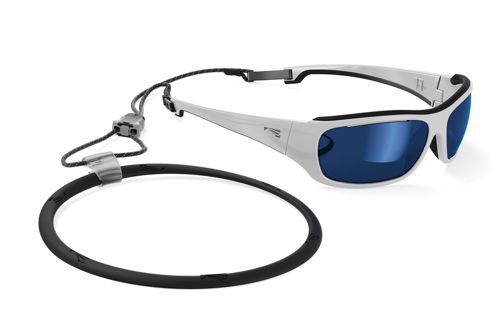 Спортивные очки LiP Tide / Stone White - Black / Zeiss / PA Polarized / Gun Blue Smoke