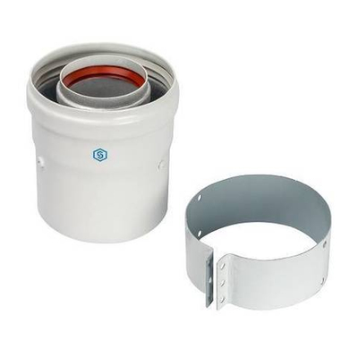 Адаптер для котла вертикальный для коаксиального дымохода STOUT D60/100 мм (для Vaillant, Protherm)