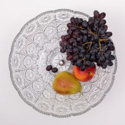 Фруктовница-конфетница Черепаха со стеклянной чашей 7373 Серебро