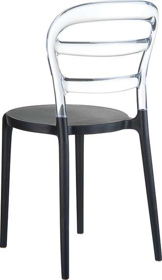 Стул Miss Bibi черный/прозрачный