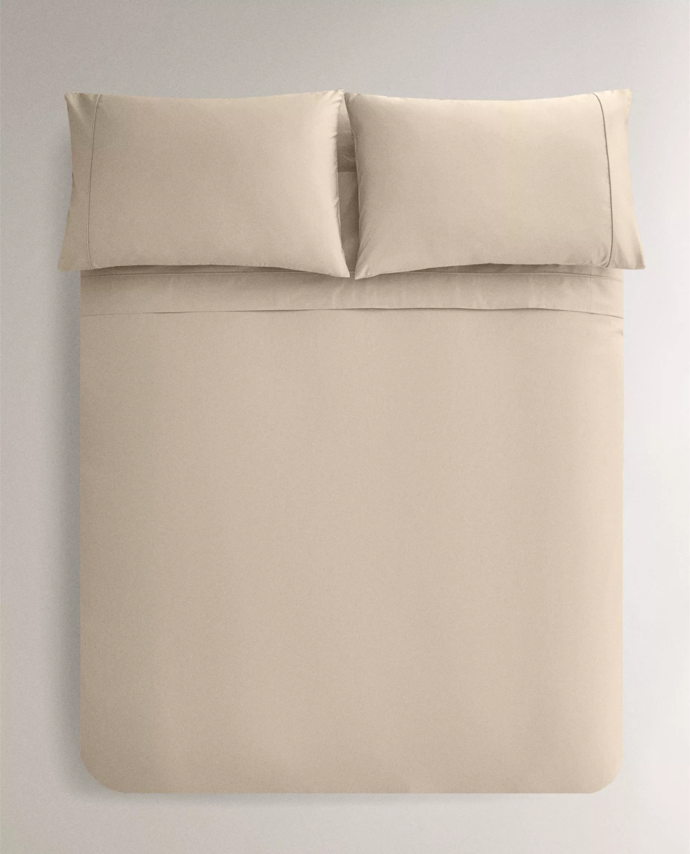 ZARA HOME (300 НИТЕЙ) ПОДОДЕЯЛЬНИК ИЗ ХЛОПКА ПЕРКАЛЬ, БЕЖЕВЫЙ