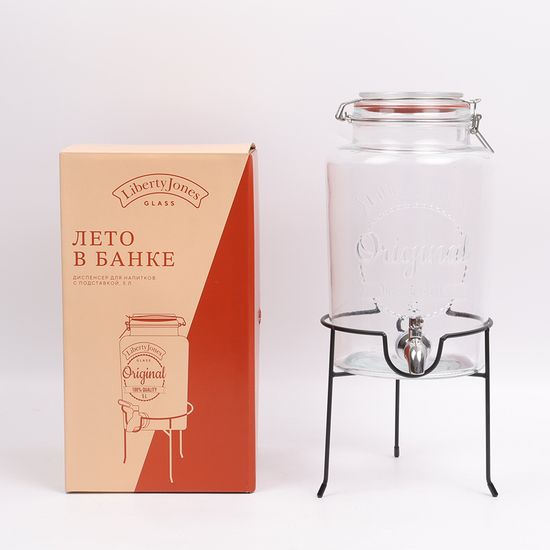Диспенсер для напитков с подставкой maison jar, 5 л
