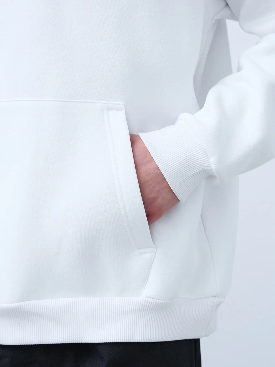 Худи оверсайз с начесом (белый)