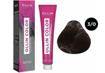 OLLIN COLOR 3/0 темный шатен 100 мл Перманентная крем-краска для волос