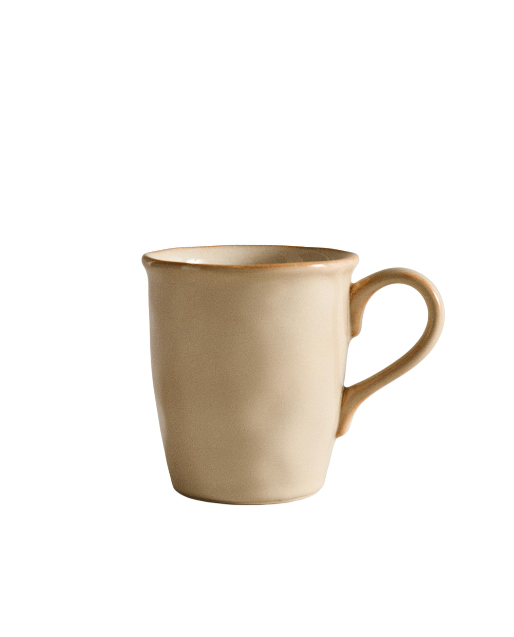 Zara Home чашка из каменной керамики, цвет кремовый, 12 см