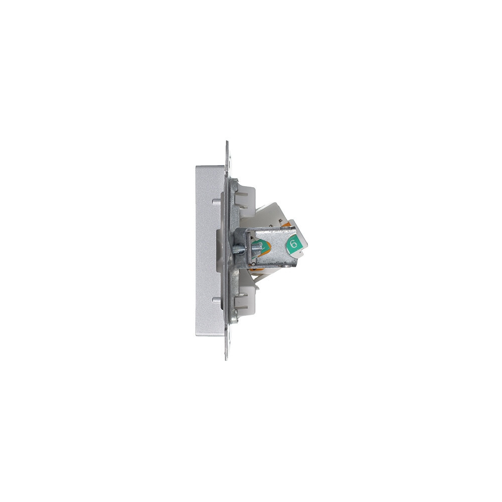 ATLASDESIGN РОЗЕТКА компьютерная RJ45, кат. 5Е, механизм, АЛЮМИНИЙ