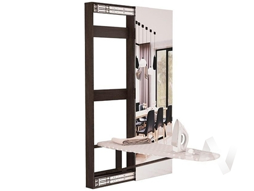 Гладильная доска Смарт купе с зеркалом (венге)