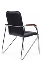 Стул Riva Самба с деревянными подлокотниками SMB-02H Хром гальв. Черный