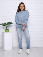 Свитшот утепленный оверсайз базовый