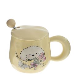 GAEM Кружка с крышкой и ложкой, 360 мл, L14 W9,5 H9,5 см, 4в.